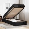 vidaXL Cadre de lit avec matelas avec matelas 2 pcs Noir PVC