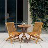vidaXL Ensemble &agrave; manger de jardin 3 pcs Bois de teck massif