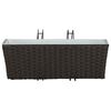 vidaXL Garde-Corps 2 pcs Noir 50 x 17 x 17 cm M&eacute;tал