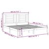 vidaXL Cadre de lit sans matelas 180x200 cm bois massif