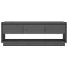 vidaXL Meuble TV Gris 110,5x34x40 cm Bois de pin massif