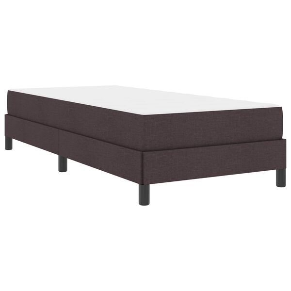 vidaXL Lit &agrave; ressorts avec matelas Marron fonc&eacute; 90 x 200 cm tissu
