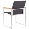 vidaXL Chaises de jardin lot de 2 Textil&egrave;ne et acier inoxydable Gris