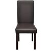 vidaXL Chaises &agrave; manger lot de 2 marron similicuir