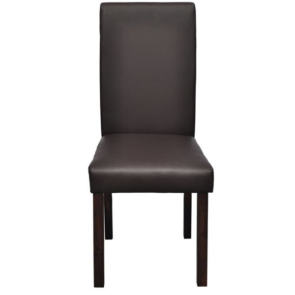 vidaXL Chaises &agrave; manger lot de 2 marron similicuir