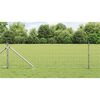 vidaXL Cl&ocirc;ture avec poteau Argent&eacute; 0,8 x 10 m Acier
