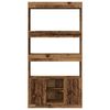 vidaXL Buffet haut vieux bois 92x33x180 cm bois d'ing&eacute;nierie