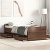 vidaXL Cadre de lit sans matelas ch&ecirc;ne marron 100x200 cm