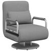vidaXL Fauteuil pivotant et canap&eacute;-lit Gris clair Tissu