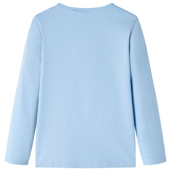 T-shirt enfants &agrave; manches longues bleu clair 104