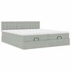 VidaXL Cadre de lit ottoman et matelas gris clair 180x200cm velours