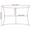 vidaXL Voile d'ombrage 160 g/m&sup2; rectangulaire gris clair 5x7 m PEHD