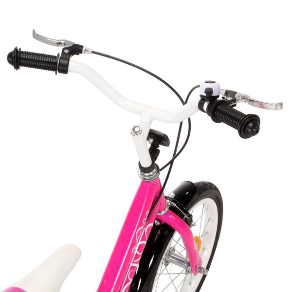 vidaXL V&eacute;lo pour enfants 16 pouces Noir et rose