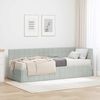 vidaXL Cadre de lit d'angle avec matelas 2 pcs Gris clair Velours
