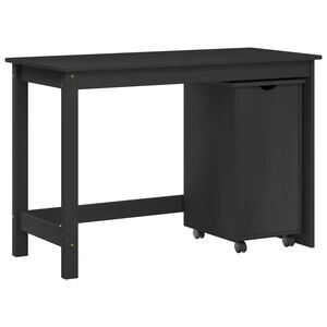 vidaXL Ensemble bureau et armoire 2 pc Gris Bois de pin massif
