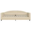vidaXL Lit de repos sans matelas cr&egrave;me 90x200 cm tissu