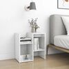 vidaXL Tables de chevet 2 pcs blanc brillant bois d'ing&eacute;nierie