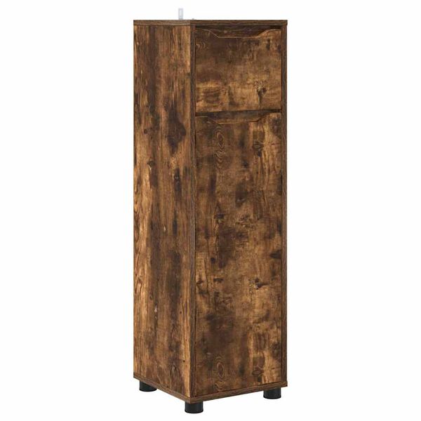 vidaXL Cabinet de salle de bain Ch&ecirc;ne fum&eacute; 30,5 x 30 x 101 cm