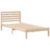 vidaXL Cadre de lit avec t&ecirc;te de lit Marron 90 x 210 cm Pin massif