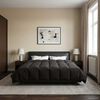 vidaXL Duvet d'&eacute;t&eacute; simple Matelass&eacute; Anthracite 220 x 260 cm Microfibre