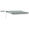 vidaXL Auvent r&eacute;tractable &eacute;lectrique Vert, Blanc, Anthracite 3 x 2,5 m