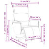 vidaXL Fauteuil inclinable de massage repose-pieds blanc similicuir