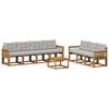 vidaXL Ensemble de canap&eacute;s d'ext&eacute;rieur 8 pcs Naturel et gris clair