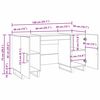 vidaXL Bureau avec porte Ch&ecirc;ne noir 140 x 50 x 75 cm Bois d'ing&eacute;nierie