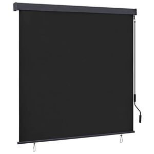 vidaXL Store enrouleur Ray&eacute; Anthracite 180 x 250 cm Tissu et Aluminium