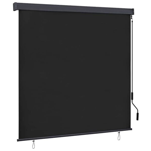 vidaXL Store enrouleur Ray&eacute; Anthracite 180 x 250 cm Tissu et Aluminium