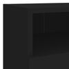 vidaXL Unit&eacute;s murales TV 5 pcs noir bois d'ing&eacute;nierie