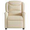 vidaXL Fauteuil inclinable &eacute;lectrique Cr&egrave;me Tissu