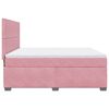 vidaXL Sommier &agrave; lattes de lit avec matelas Rose 180x200 cm Velours