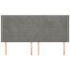vidaXL T&ecirc;te de lit avec oreilles Gris clair 183x16x118/128 cm Velours