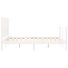vidaXL Cadre de lit sans matelas blanc 140x200 cm bois massif