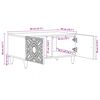 vidaXL Table basse Blanc 80 x 50 x 40 cm Bois de mangue massif