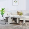 vidaXL Table basse Gris b&eacute;ton 102x50x40 cm Bois d'ing&eacute;nierie