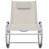 vidaXL Chaise &agrave; bascule d'ext&eacute;rieur Cr&egrave;me Textil&egrave;ne