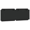 vidaXL Coussin de t&ecirc;te de lit Zadar noir 137 cm similicuir
