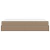 vidaXL Cadre de lit avec matelas avec matelas 2 pcs Tan PVC