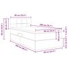 vidaXL Lit avec rangement et LED Gris fonc&eacute; 90 x 200 cm Velours