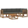 vidaXL Ensemble de canap&eacute;s d'ext&eacute;rieur 6 pc Naturel et Anthracite