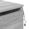 vidaXL Table de chevet murale avec lumi&egrave;res LED sonoma gris