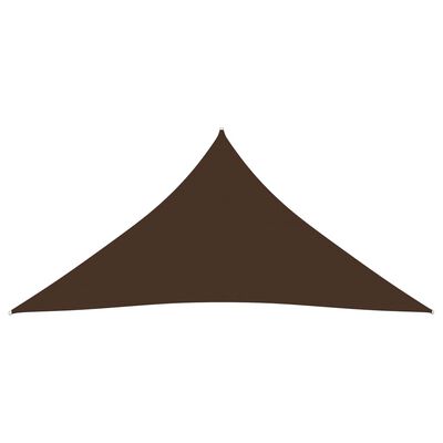 vidaXL Voile de parasol tissu oxford triangulaire 5x5x5 m marron