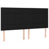 vidaXL T&ecirc;te de lit &agrave; LED Noir 160x5x118/128 cm Tissu