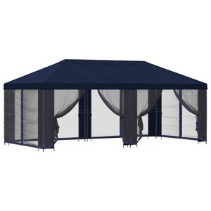 vidaXL Abri de jardin avec parois 6 x 3 m Bleu Polyester et Acier