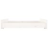 vidaXL Tiroirs de lit 2 pcs blanc Bois de pin massif