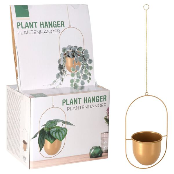 ProGarden Pot suspendu pour plantes 20,5x15x39 cm dor&eacute;