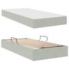 vidaXL Lit avec rangement et matelas Gris clair 90 x 190 cm Velours