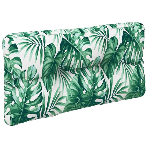 vidaXL Coussins de palette lot de 2 motif de feuilles tissu